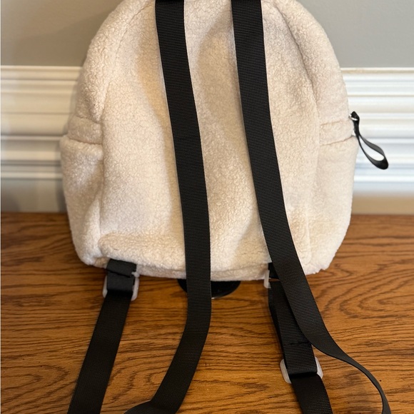 CLAIRE’S BRAND, Cream Colored Kid’s Small Backpack With Patches, Accessories - Picture 3 of 8